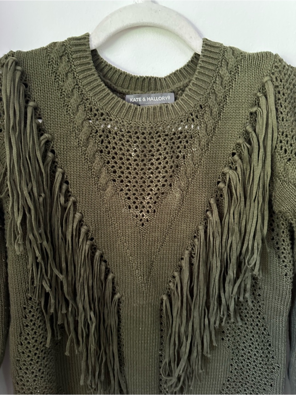 Vintage Boho Fringe Knit Sweater